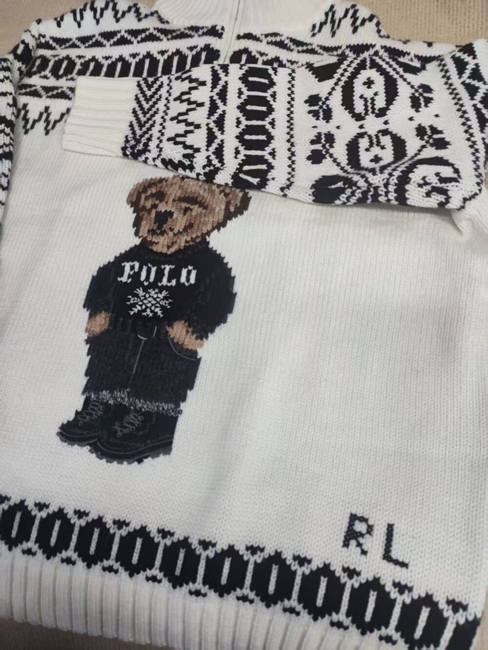 Polo Ralph Lauren Polo Bear Quarter Zip Sweater - Picture 3 of 7